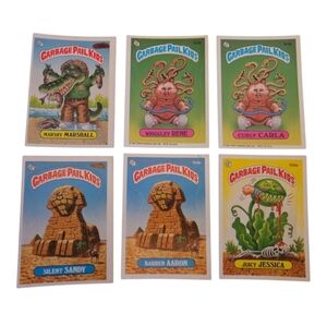 Vintage 1986 GARBAGE PAIL KIDS Series 3 LOT of 6 Cards Juicy Jessica